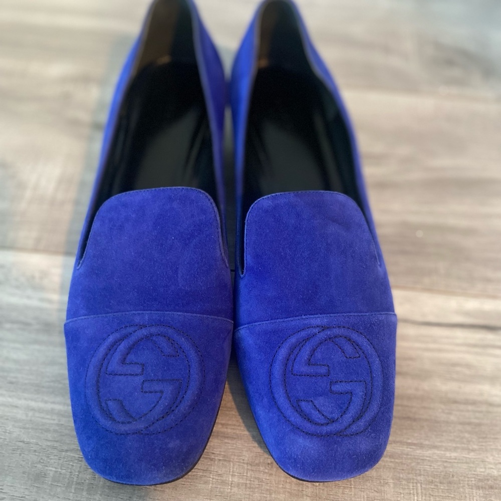 Gucci suede loafers